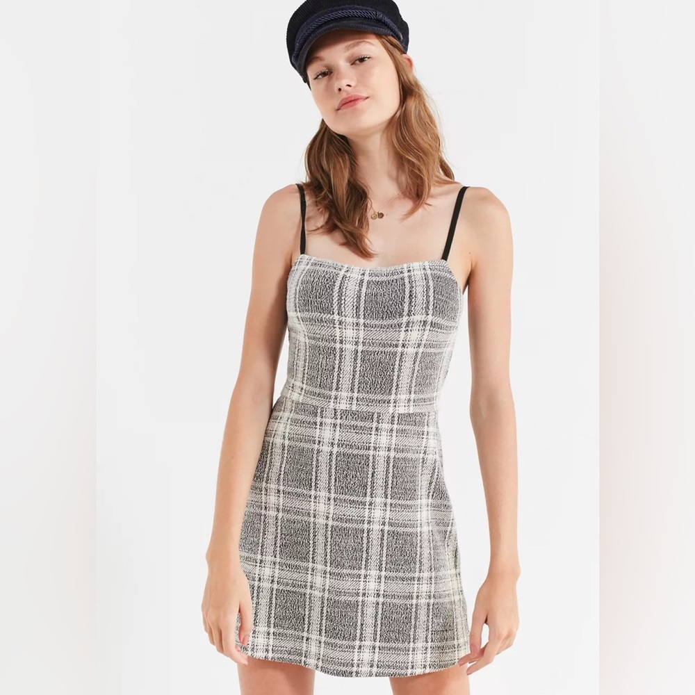 Urban Outfitters Black and White Checkered Mini Dress
